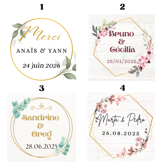 Bougie personnalisée - Mariage 50g