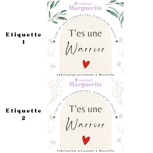 Bougie personnalisée avec message - Etiquette
