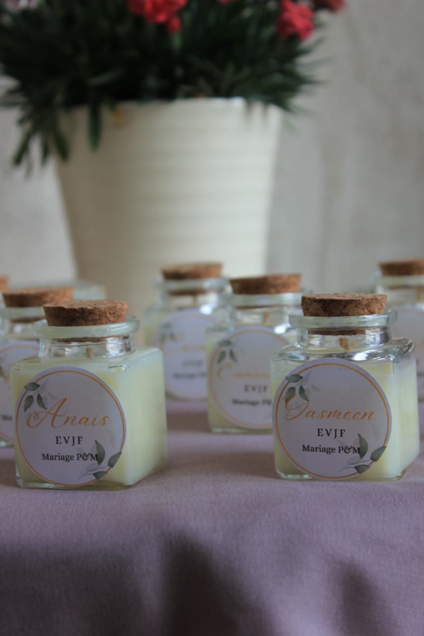 Bougie personnalisée - Enterrement de vie de jeune fille 50g