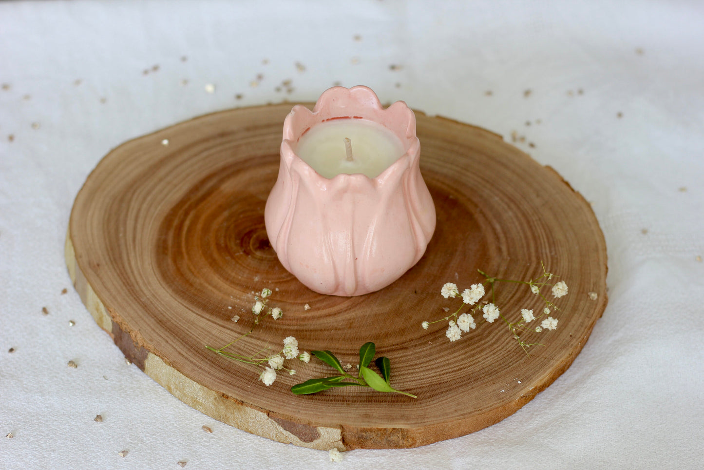 Bougie tulipe - Parfum rose🌷