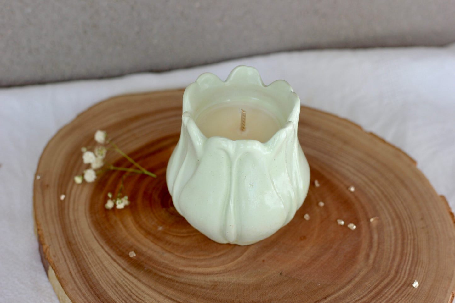Bougie tulipe - Parfum Fleur de coton🌷