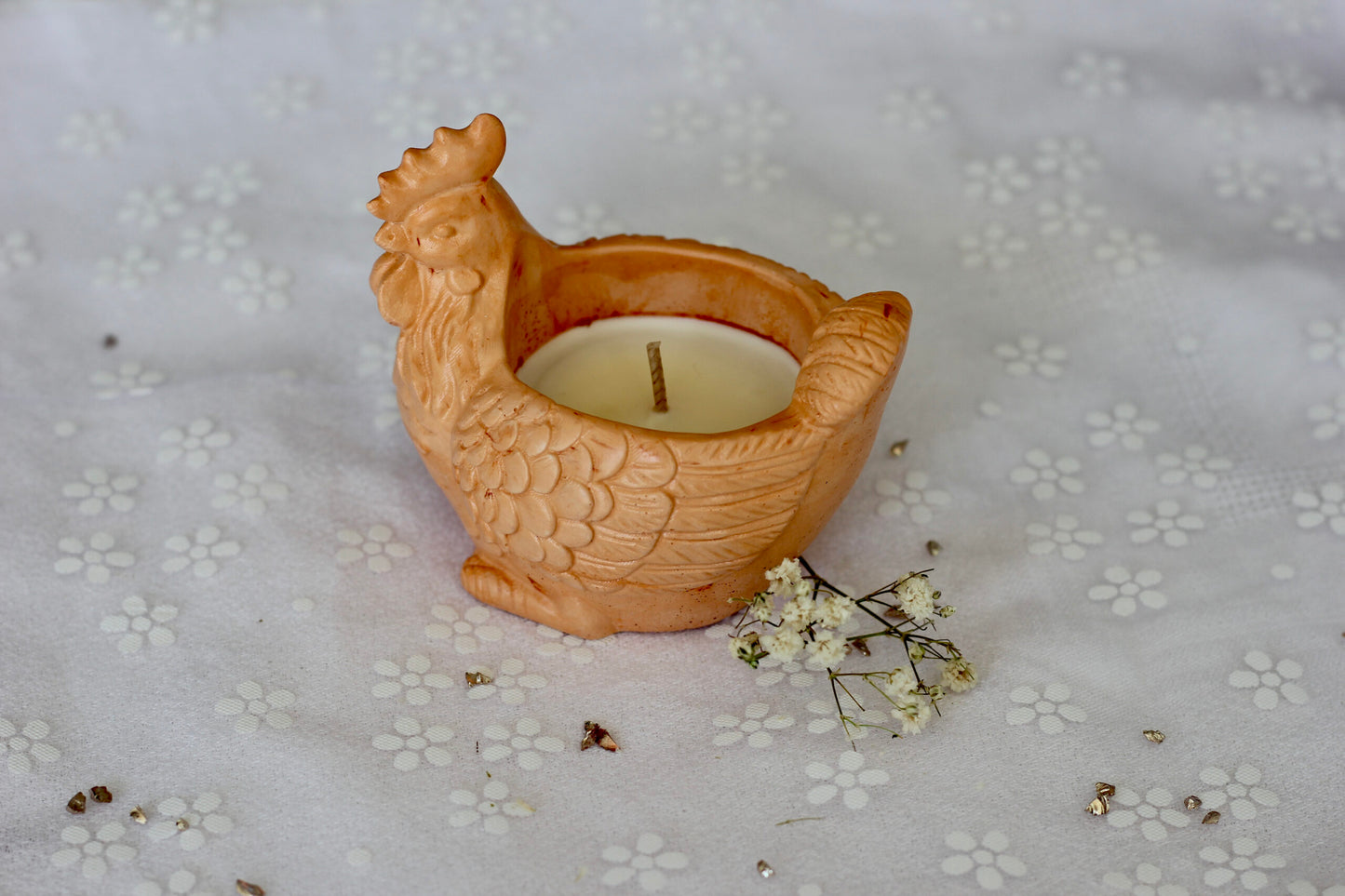 Bougie poule - Parfum vanille