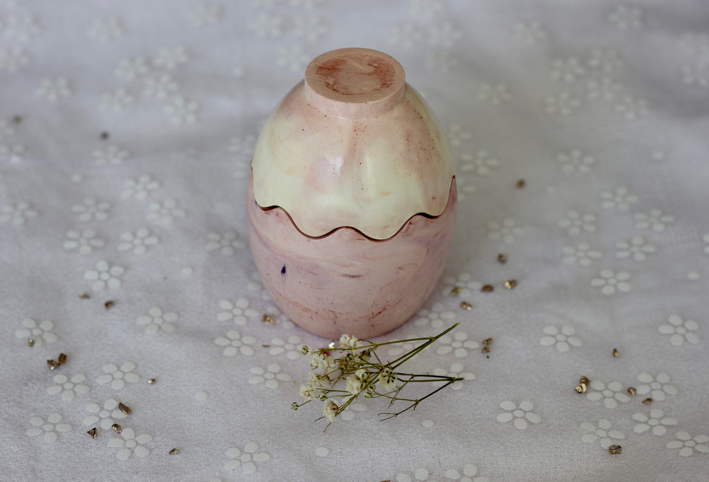 Bougie œuf de Pâques - Parfum petit beurre