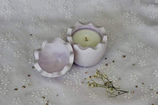 Bougie œuf de Pâques - Parfum abricot-romarin