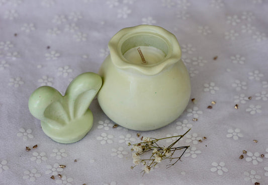 Bougie lapin - Parfum pâte à tartiner