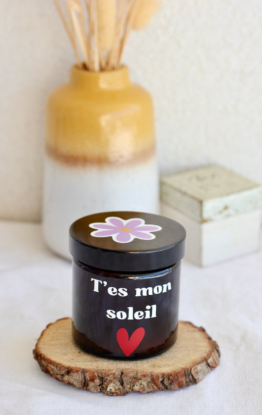 Bougie personnalisée avec message - Flocage