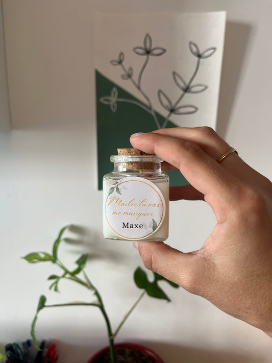 Bougie personnalisée - Merci Maitresse