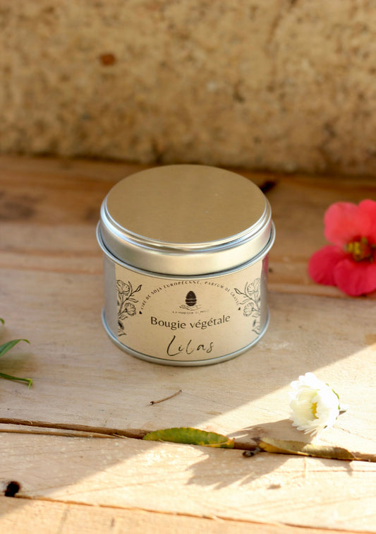 Bougie boîte métal - Lilas 100g