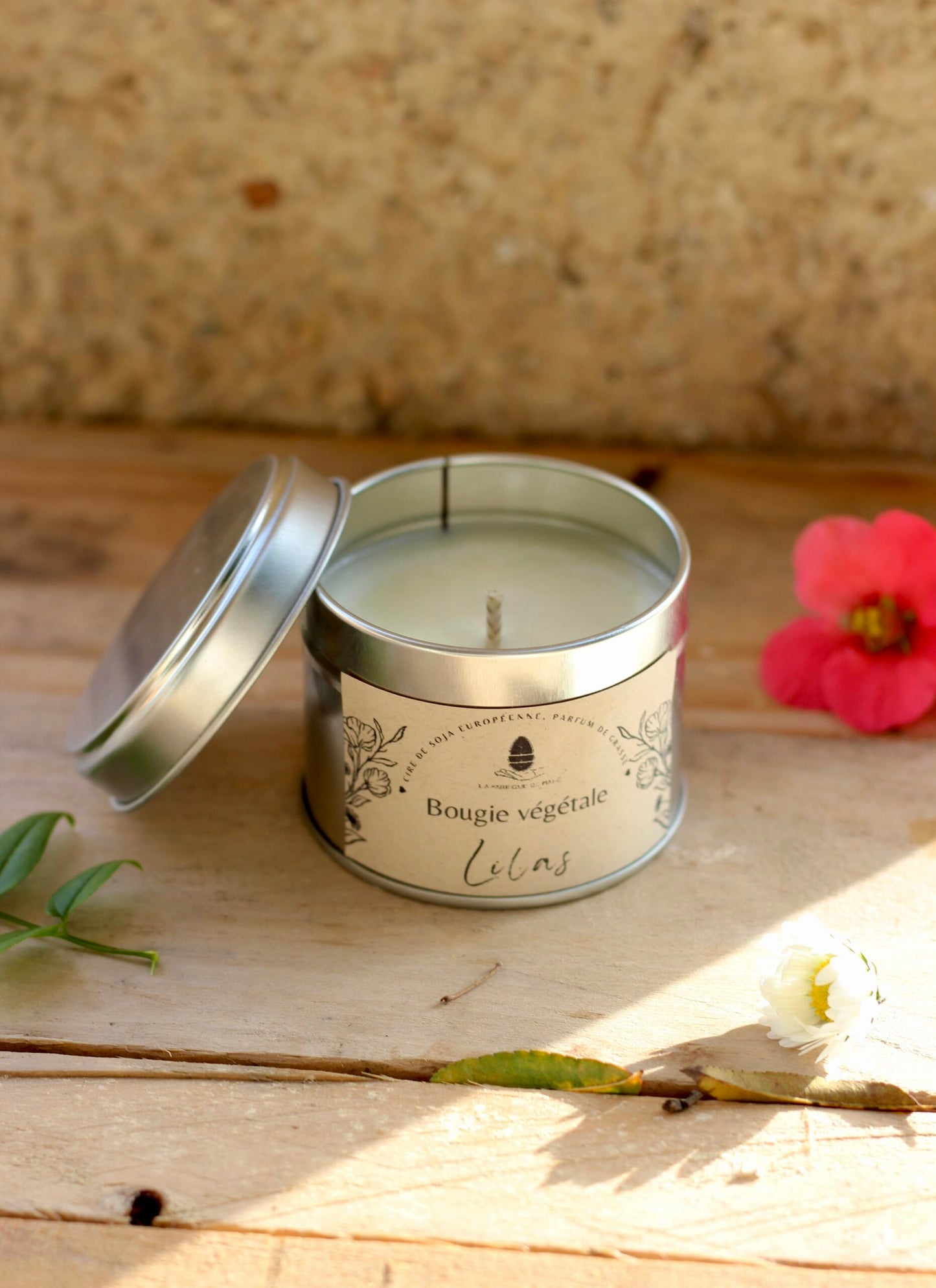 Bougie boîte métal - Lilas 100g