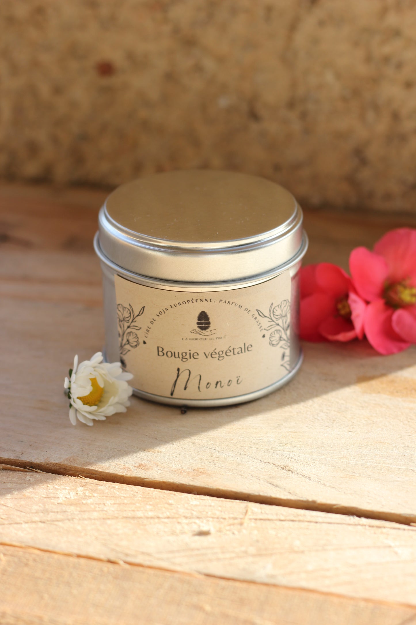 Bougie boîte métal - Monoï 100g