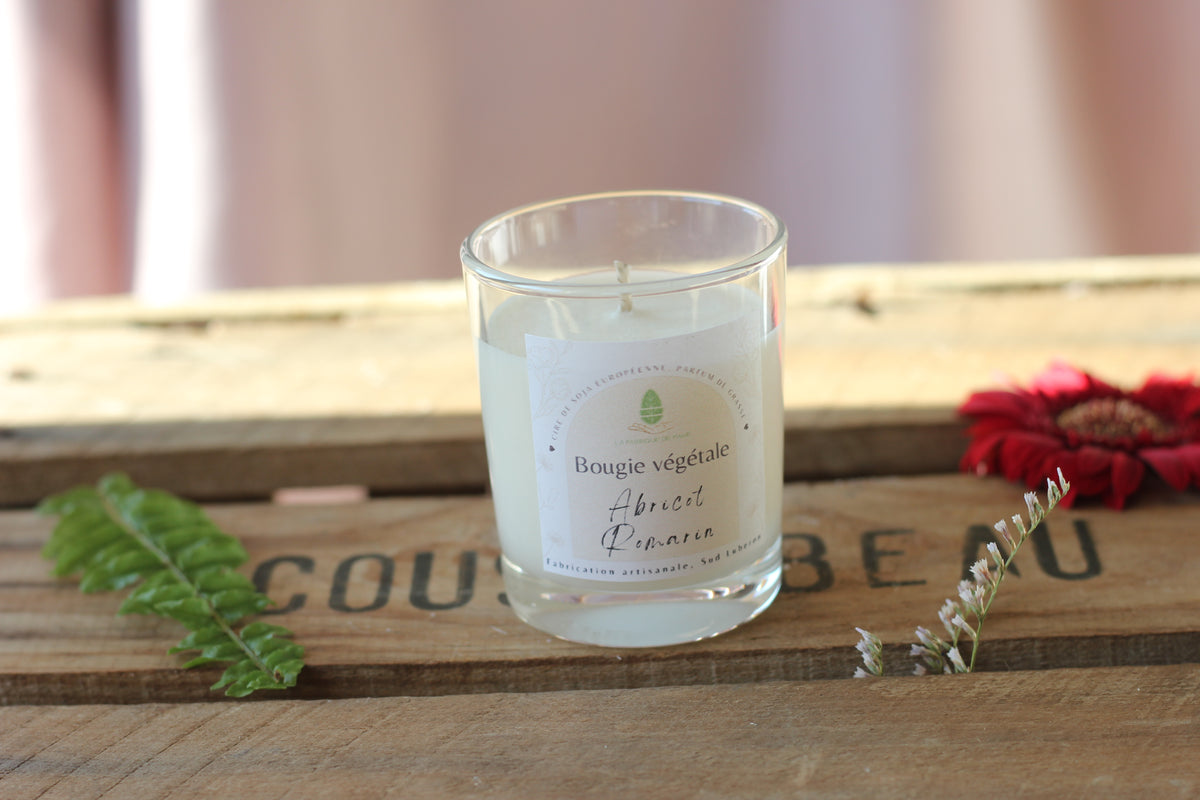 Bougie abricot-romarin - tasse