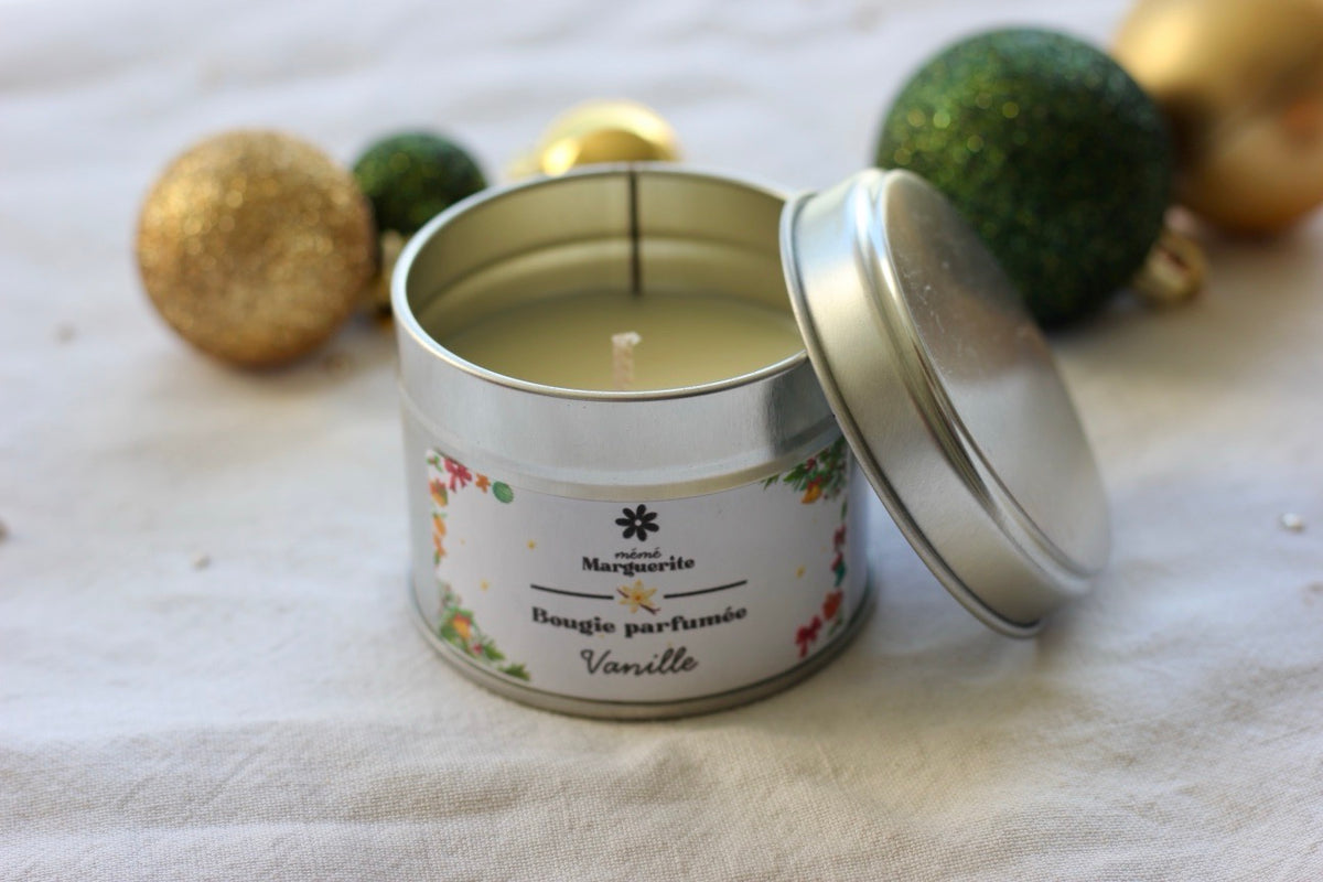 Bougie boîte métal - Vanille