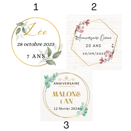 Bougie personnalisée - Anniversaire 50g