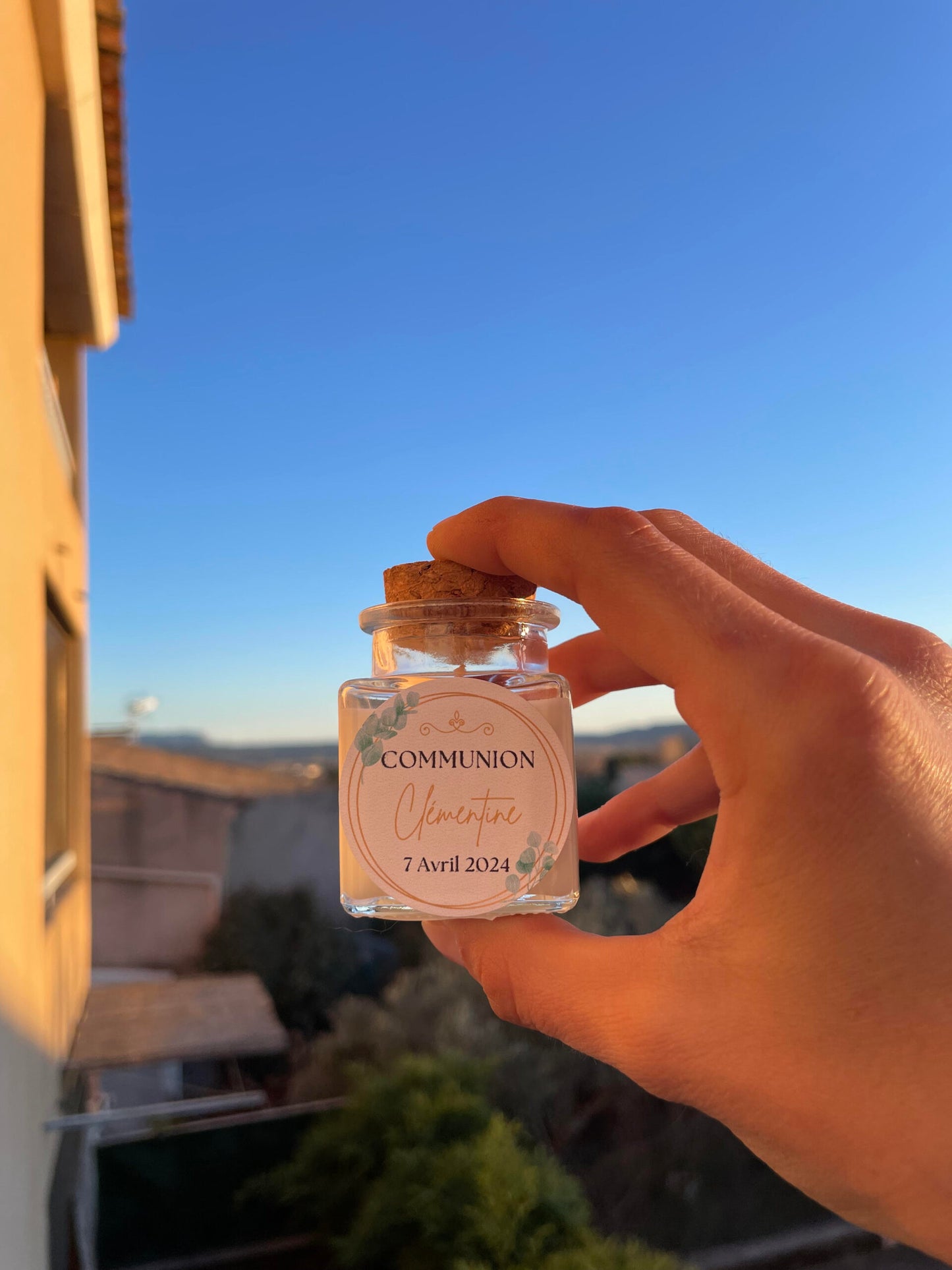 Bougie personnalisée - Communion 50g