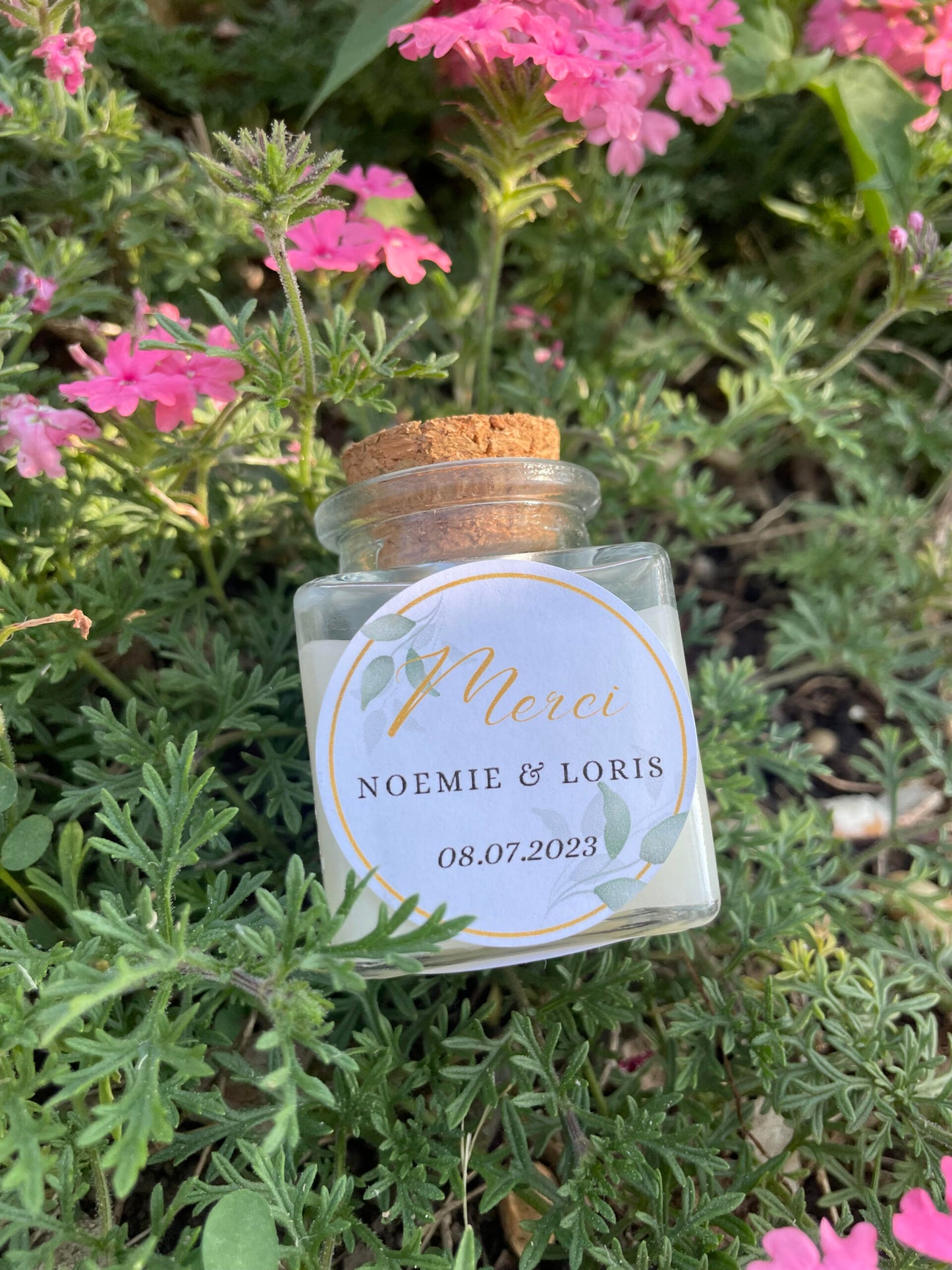 Bougie personnalisée - Mariage 50g