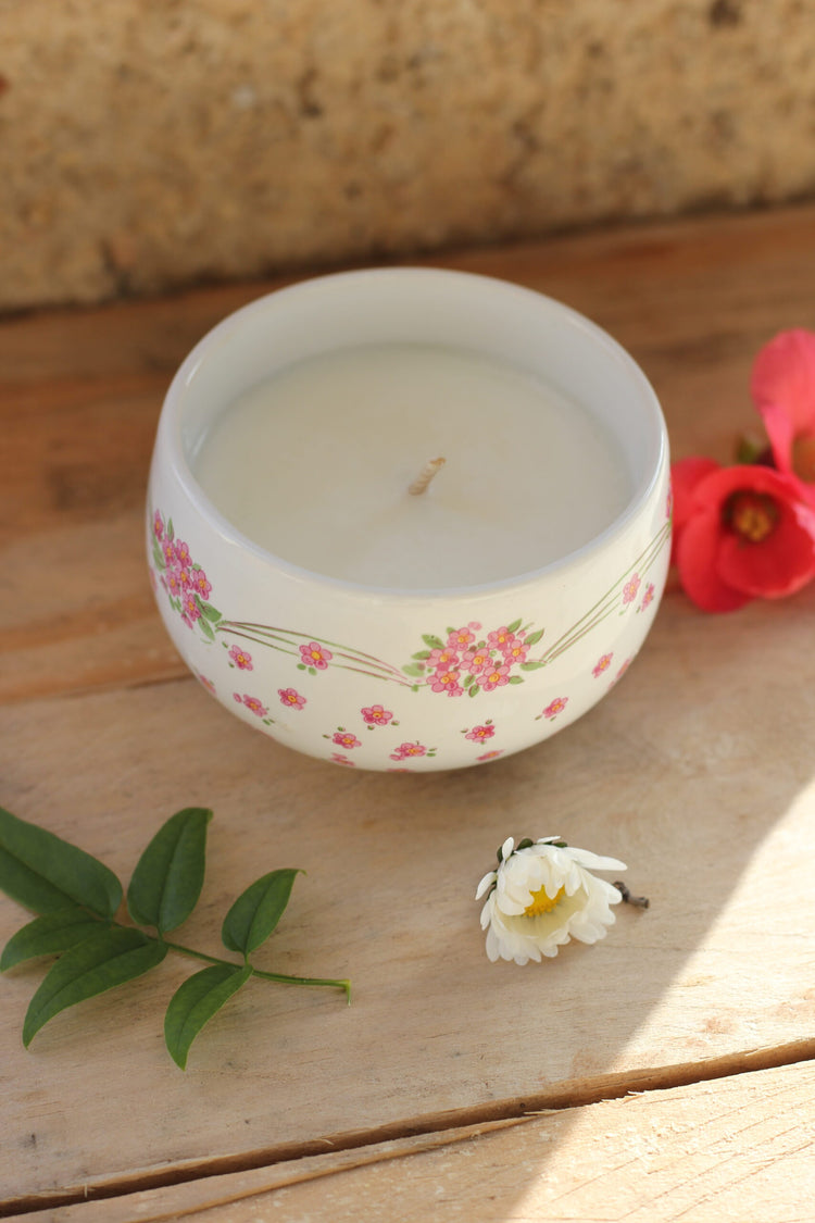 Bougie contenant upcyclé