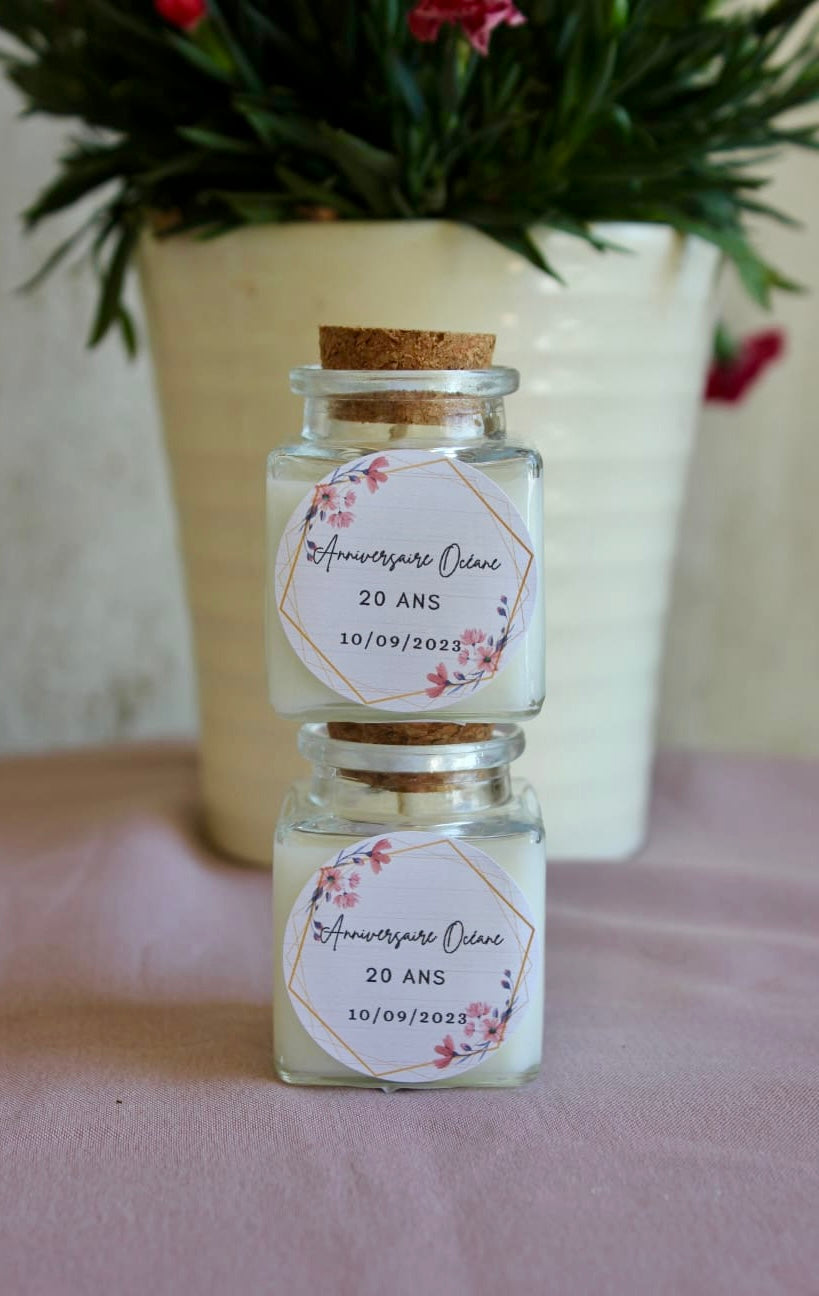 Bougie personnalisée - Anniversaire 50g