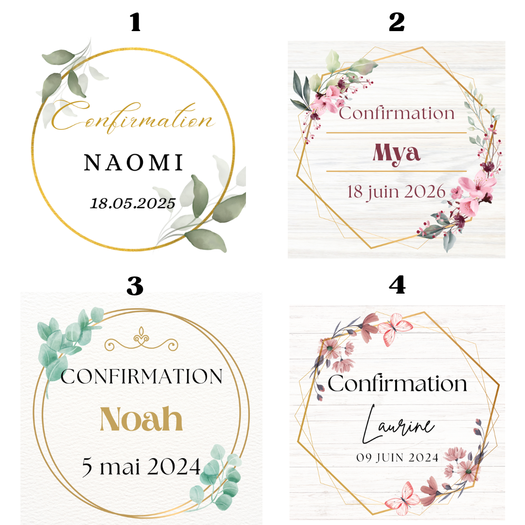 Bougie personnalisée - Confirmation 50g