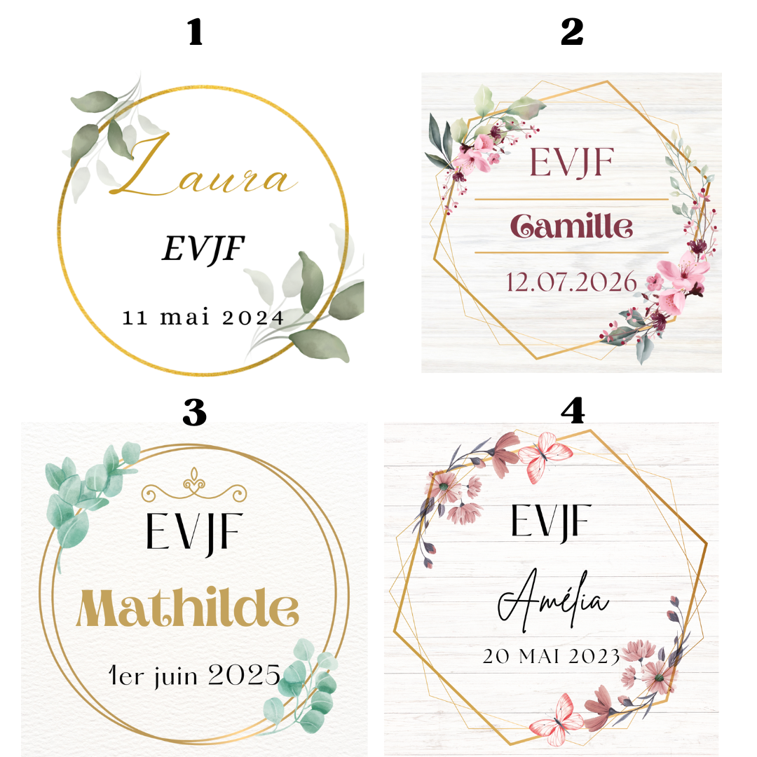 Bougie personnalisée - Enterrement de vie de jeune fille 50g