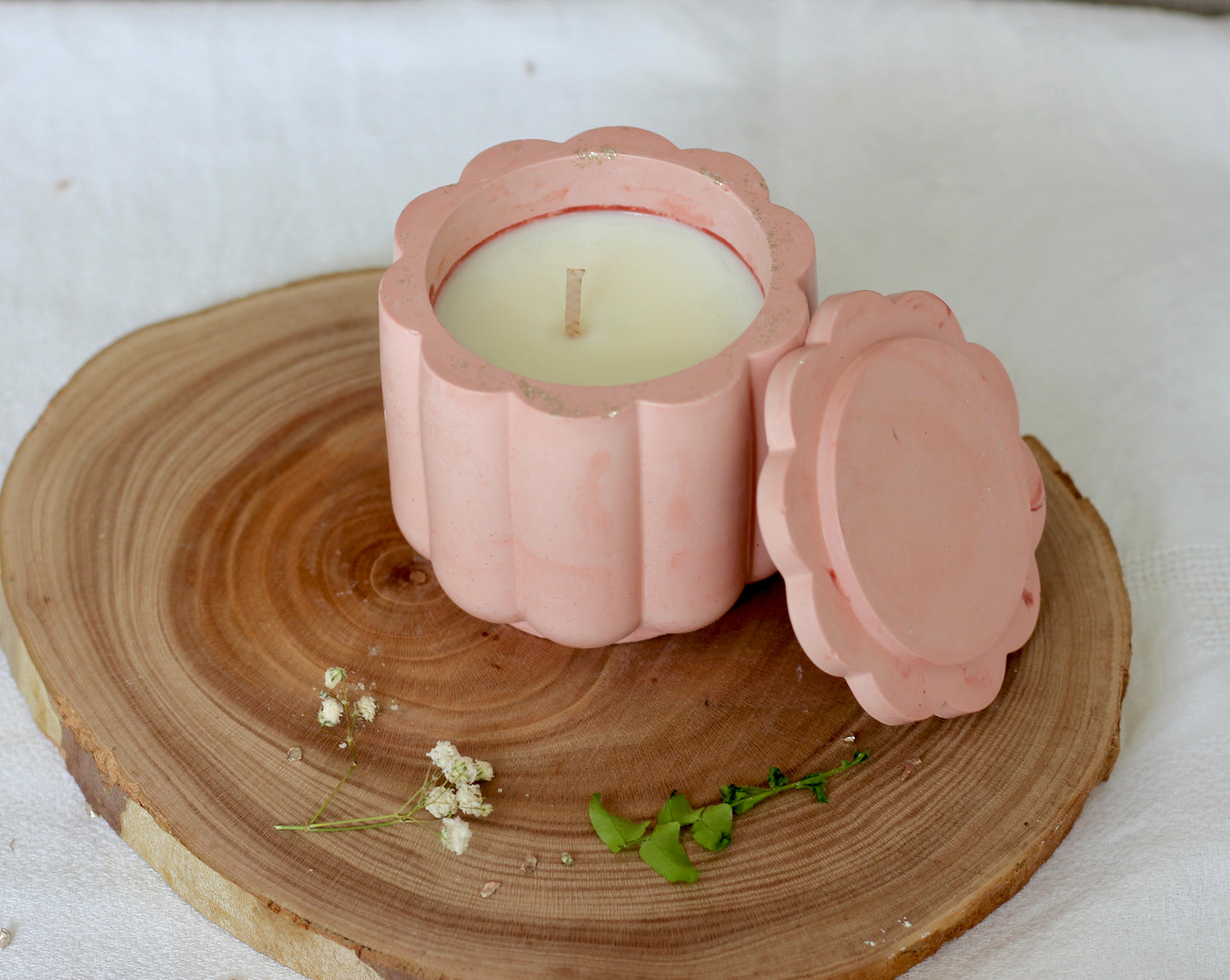 Bougie Marguerite - Parfum clémentine-monoï🌼