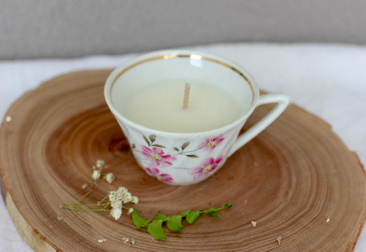Bougie tasse - Parfum rose🌸