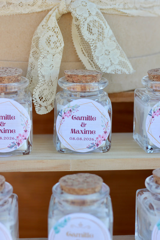 Bougie personnalisée - Mariage 50g