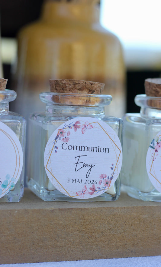Bougie personnalisée - Communion 50g