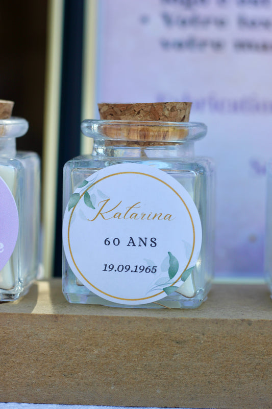 Bougie personnalisée - Anniversaire 50g