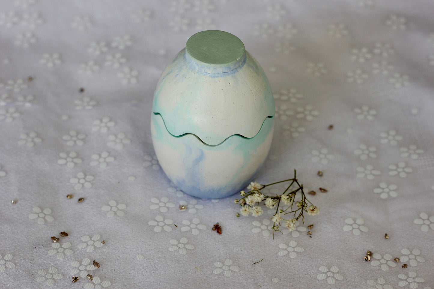 Bougie œuf de Pâques - Parfum petit beurre
