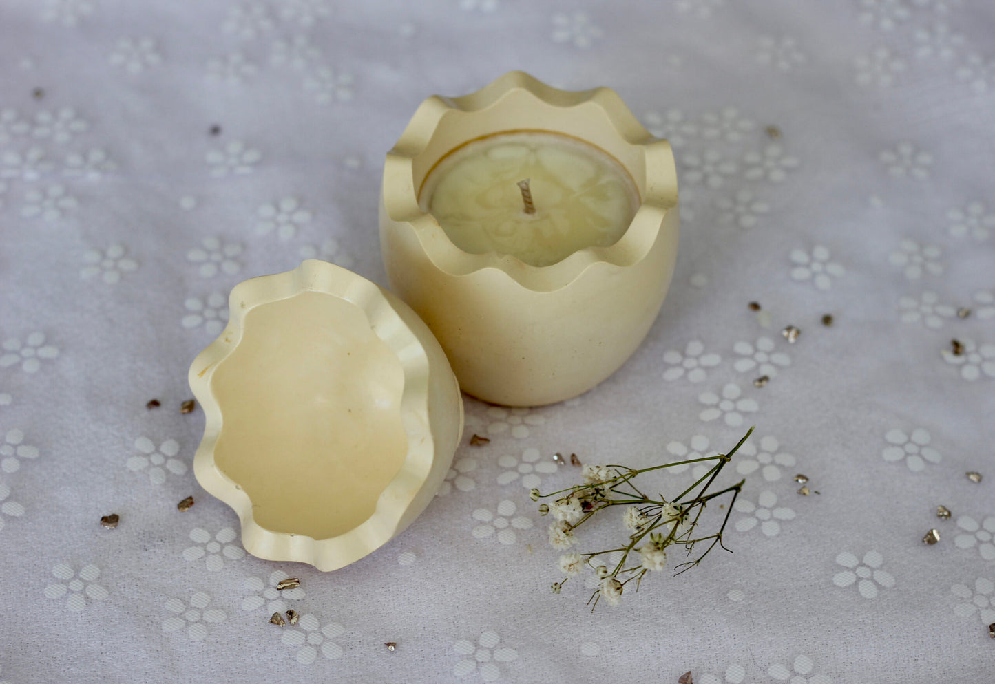Bougie œuf de Pâques - Parfum chocolat praliné