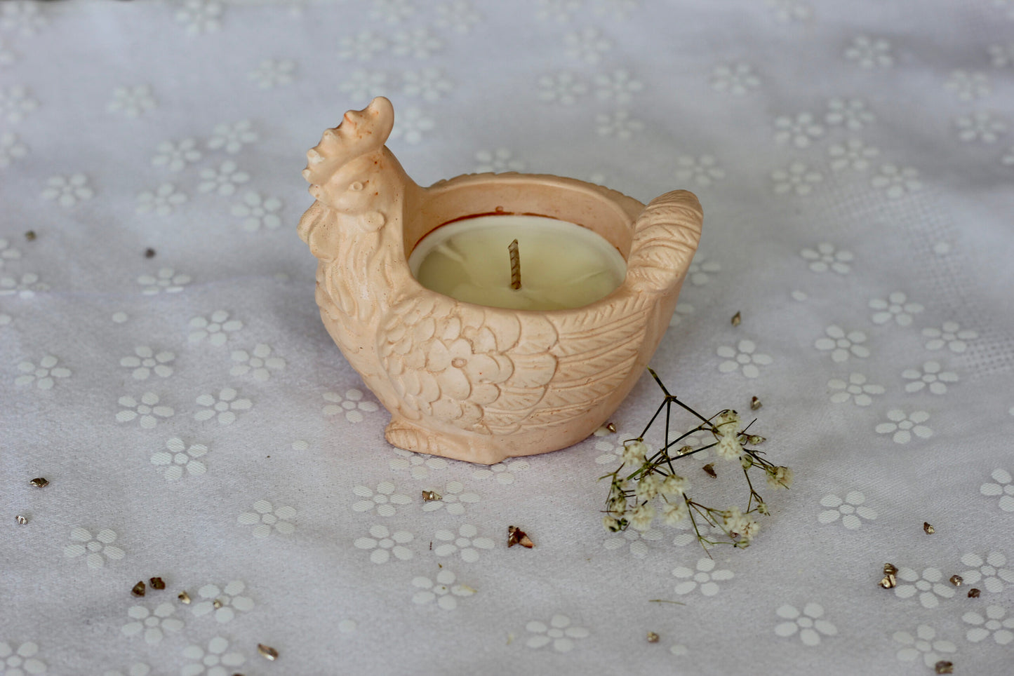 Bougie poule - Parfum vanille