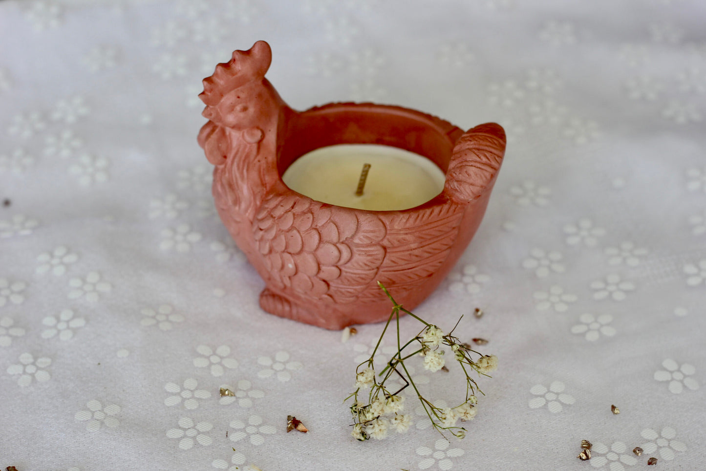 Bougie poule - Parfum vanille