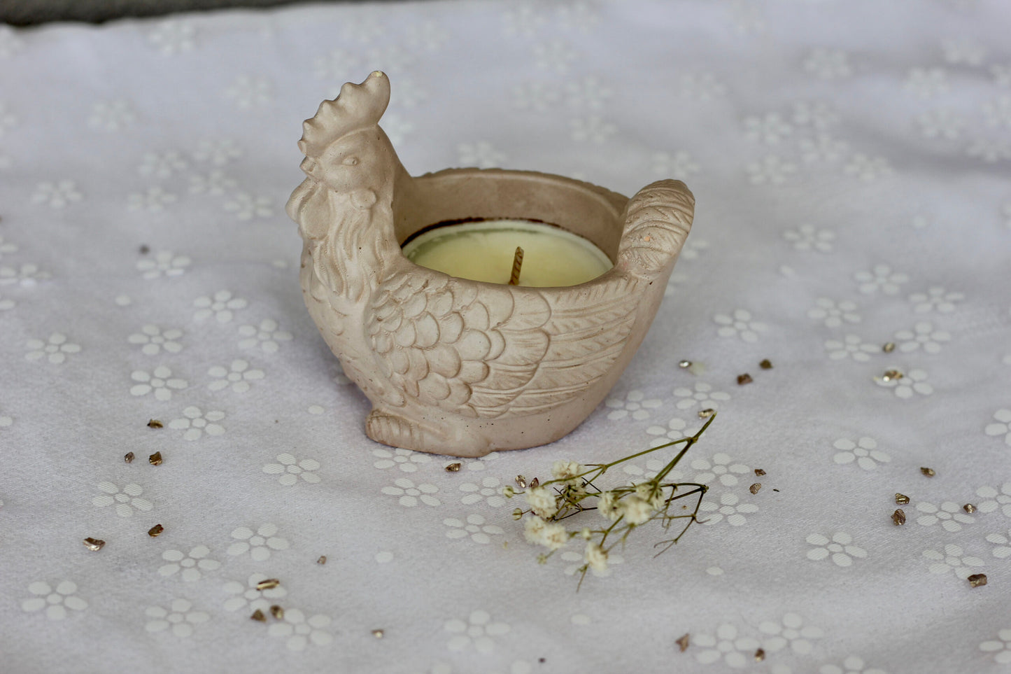 Bougie poule - Parfum chocolat praliné