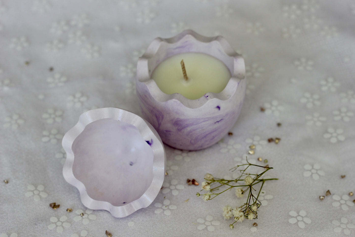 Bougie œuf de Pâques - Parfum fleur de cerisier