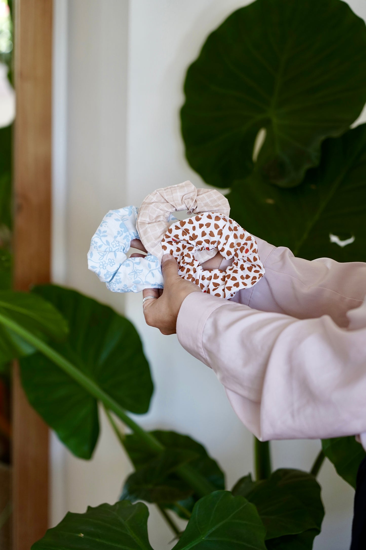 Chouchou en coton upcyclé