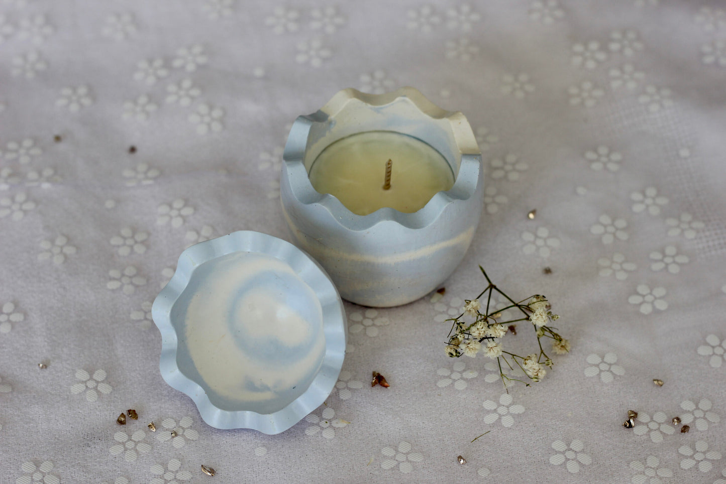 Bougie œuf de Pâques - Parfum vanille