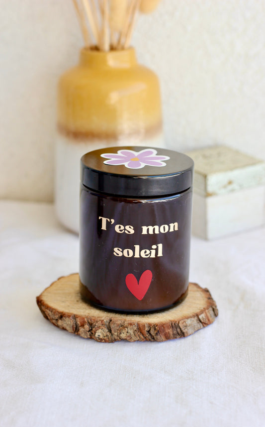 Bougie personnalisée avec message - Flocage