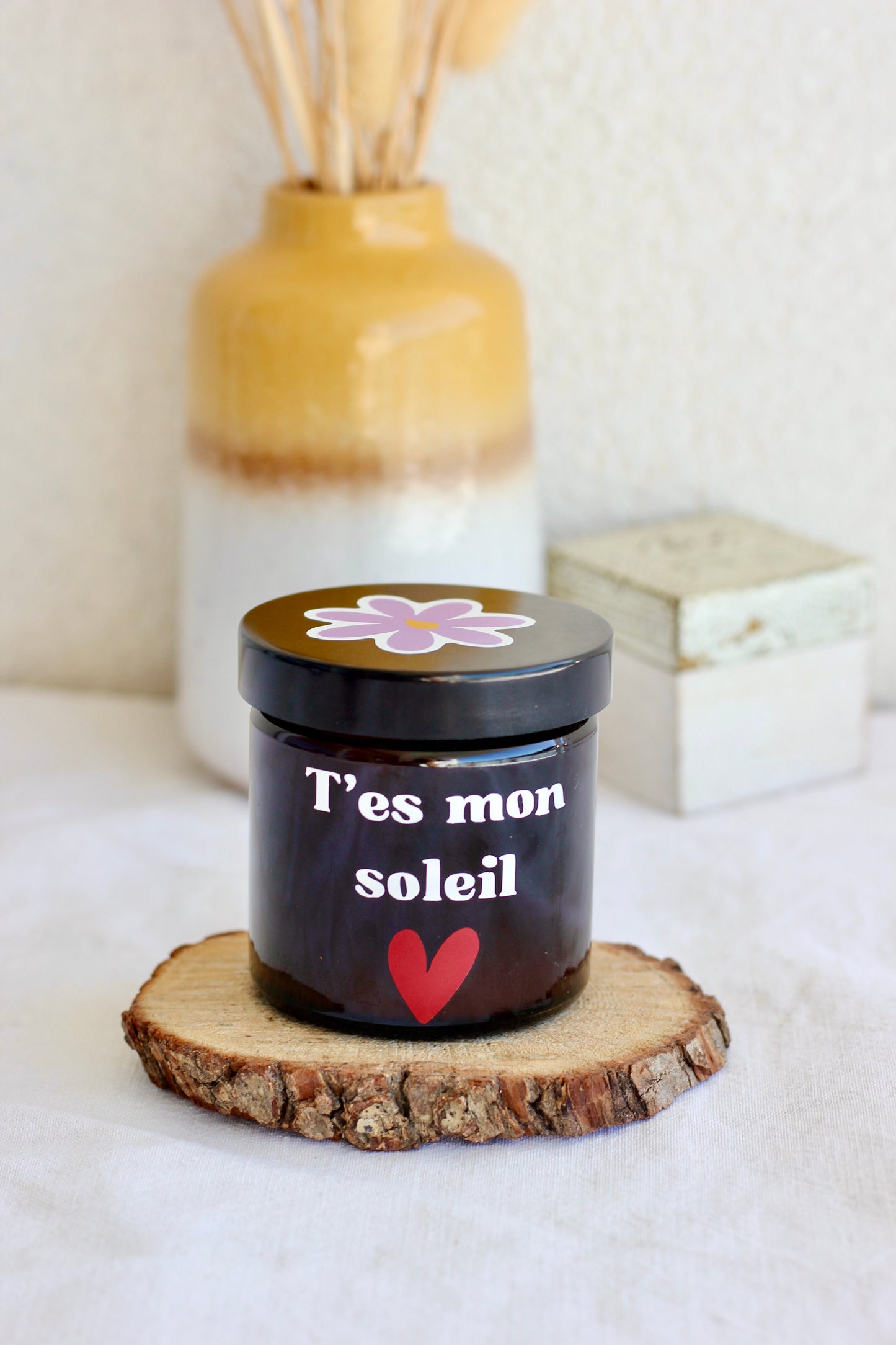 Bougie personnalisée avec message - Flocage