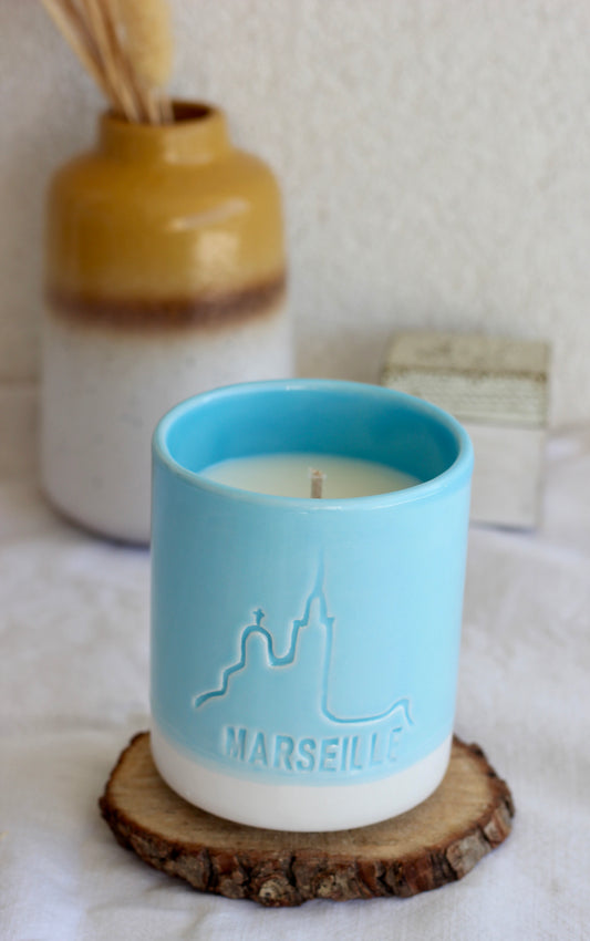 Bougie mug - Bleu clair