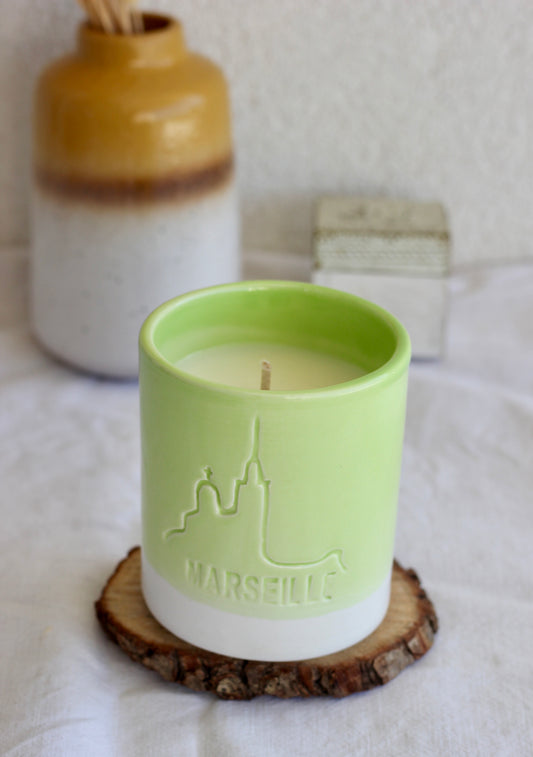 Bougie mug - Vert anis