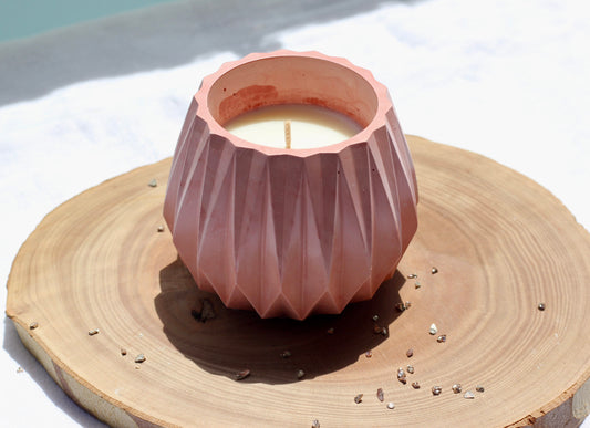 Bougie géométrique - Fleur de cerisier