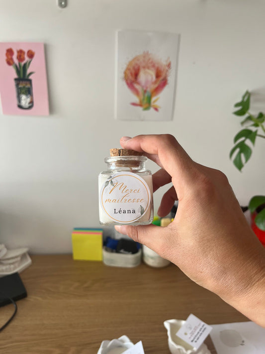 Bougie personnalisée - Merci Maitresse