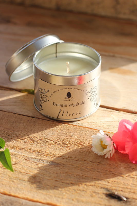 Bougie boîte métal - Monoï 100g