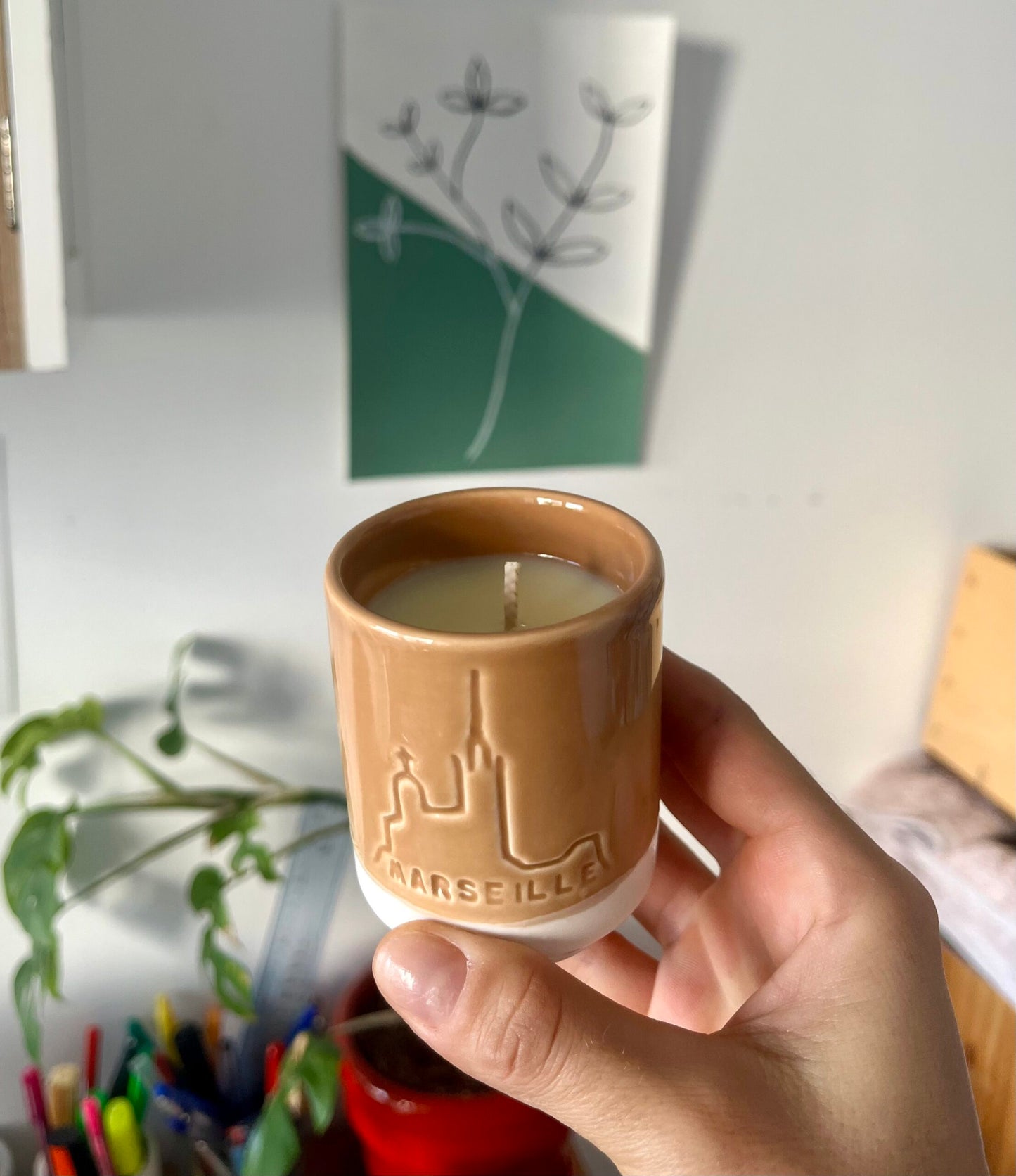 Bougie Marseille - Lotus et coton