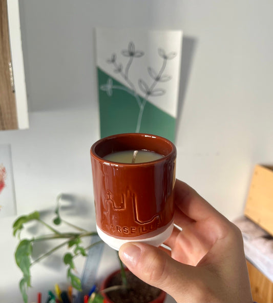 Bougie Marseille - Marron chocolat