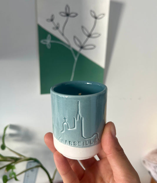 Bougie Marseille - Bleu gris