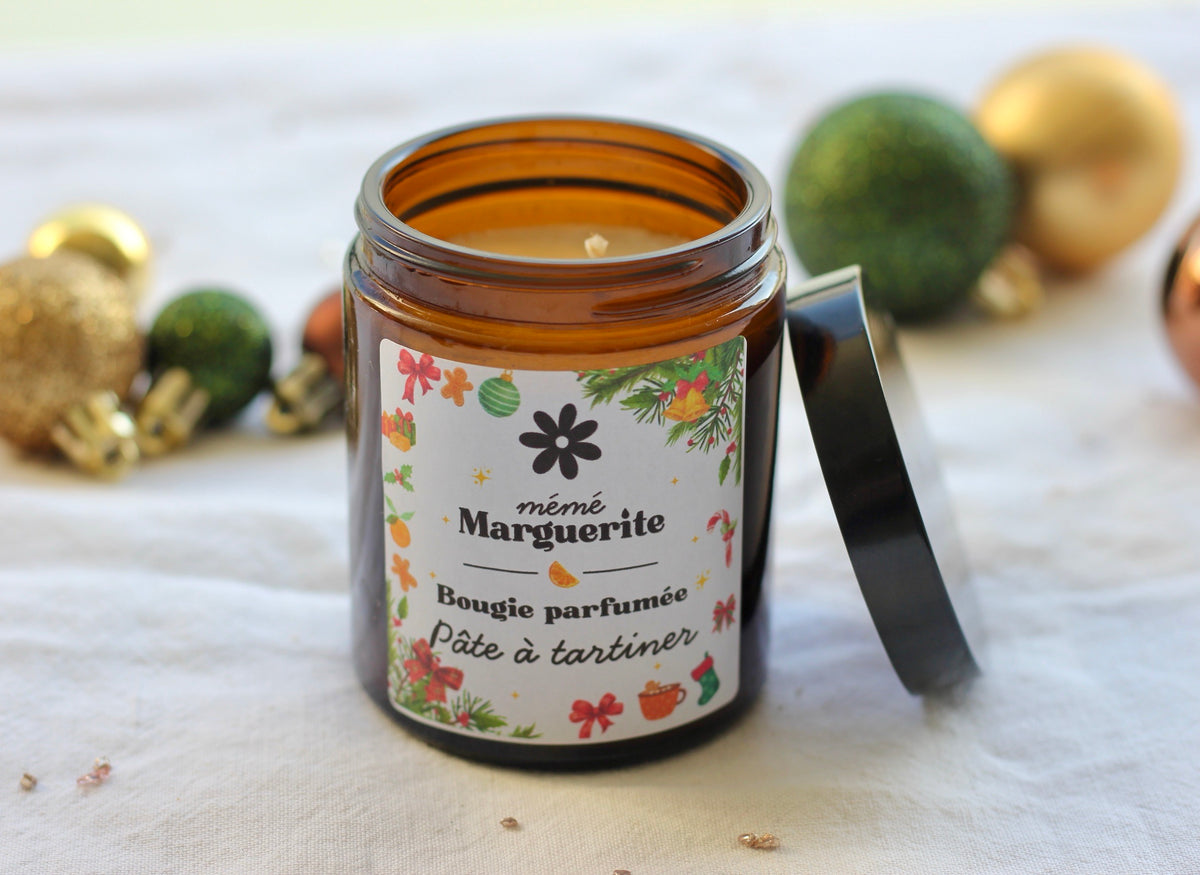 Bougie verre ambrée - Pâte à tartiner
