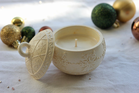 Bougie boule de Noël - Petit beurre