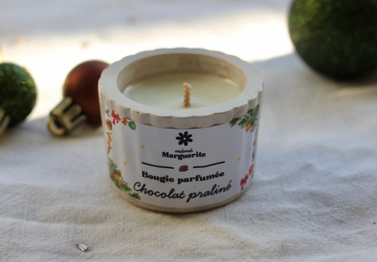 Bougie côtelé - Chocolat praliné