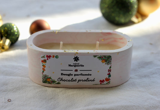 Bougie ovale - Chocolat praliné